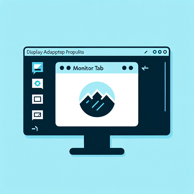 monitor tab in display adapter properties window