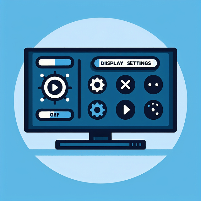 TV settings menu with the display settings option highlighted