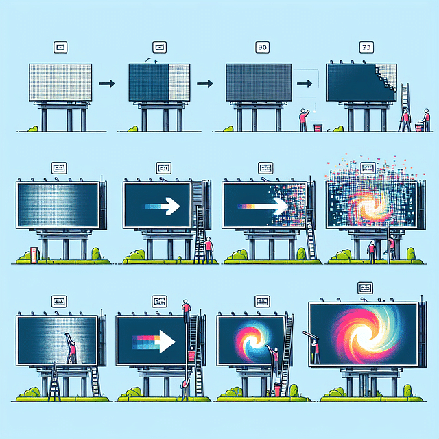 digital billboard refresh rate demonstration
