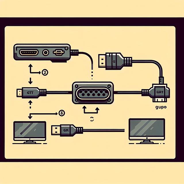 DisplayPort cable being connected to a graphics card and monitor