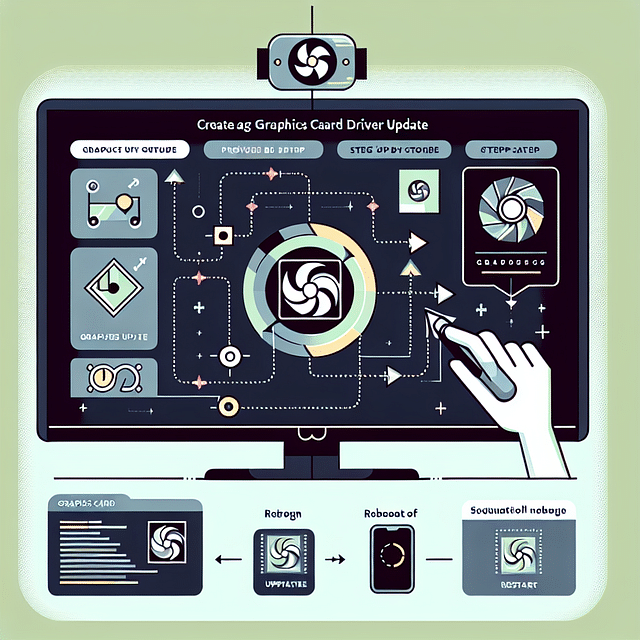 graphics card driver update process on a computer screen