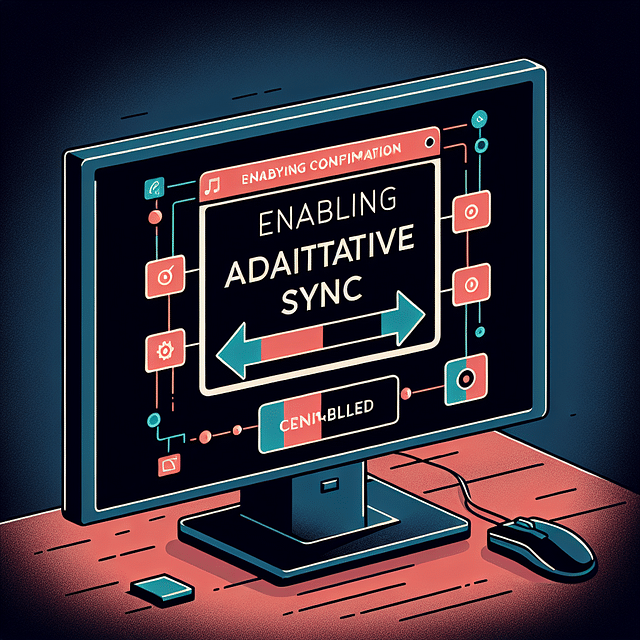 confirmation message on a monitor OSD for enabled Adaptive Sync