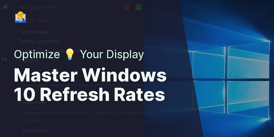 Master Windows 10 Refresh Rates - Optimize 💡 Your Display
