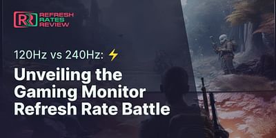 Unveiling the Gaming Monitor Refresh Rate Battle - 120Hz vs 240Hz: ⚡️