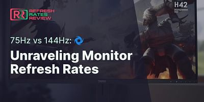 Unraveling Monitor Refresh Rates - 75Hz vs 144Hz: 🌀