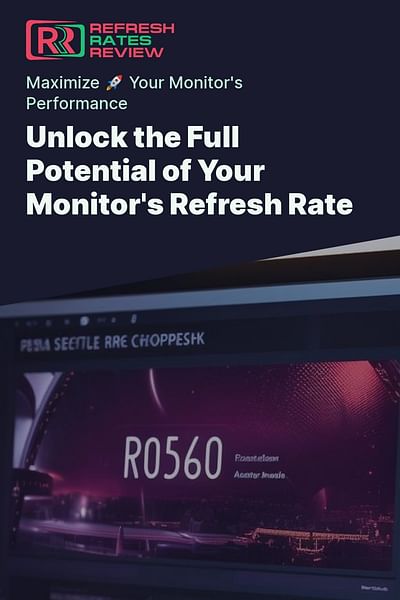Unlock the Full Potential of Your Monitor's Refresh Rate - Maximize 🚀 Your Monitor's Performance
